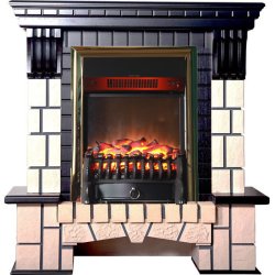 Каминокомплект Interflame Экстер М венге с очагом Fobos FX M Brass